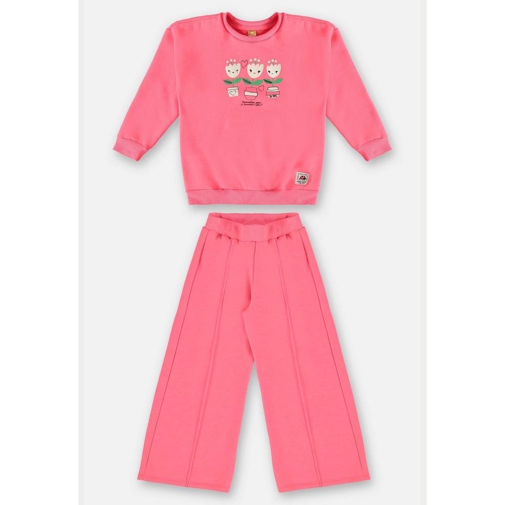 Conjunto Blusão e Wide Leg Infantil Menina Up Baby em Oferta na Shopee