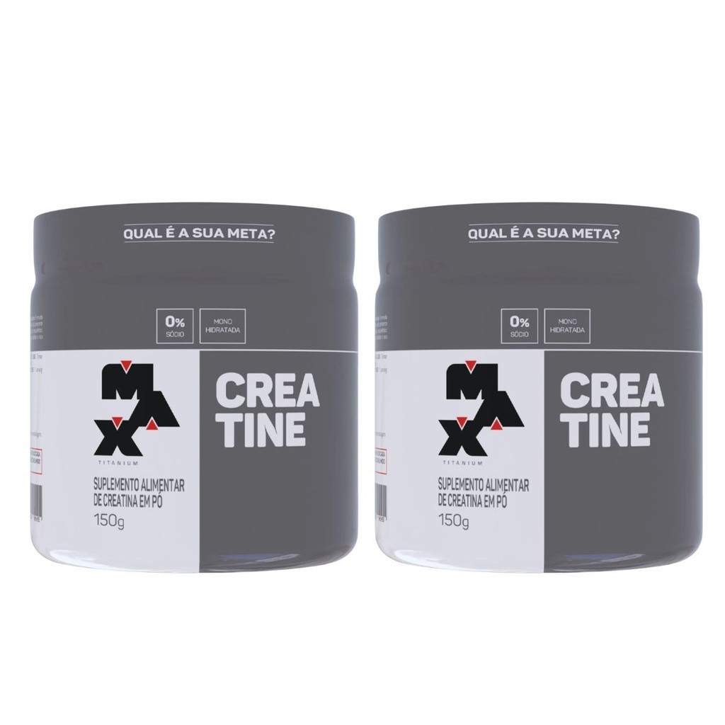 Kit 2x Creatina Monohidratada Pura 150g - Max Titanium