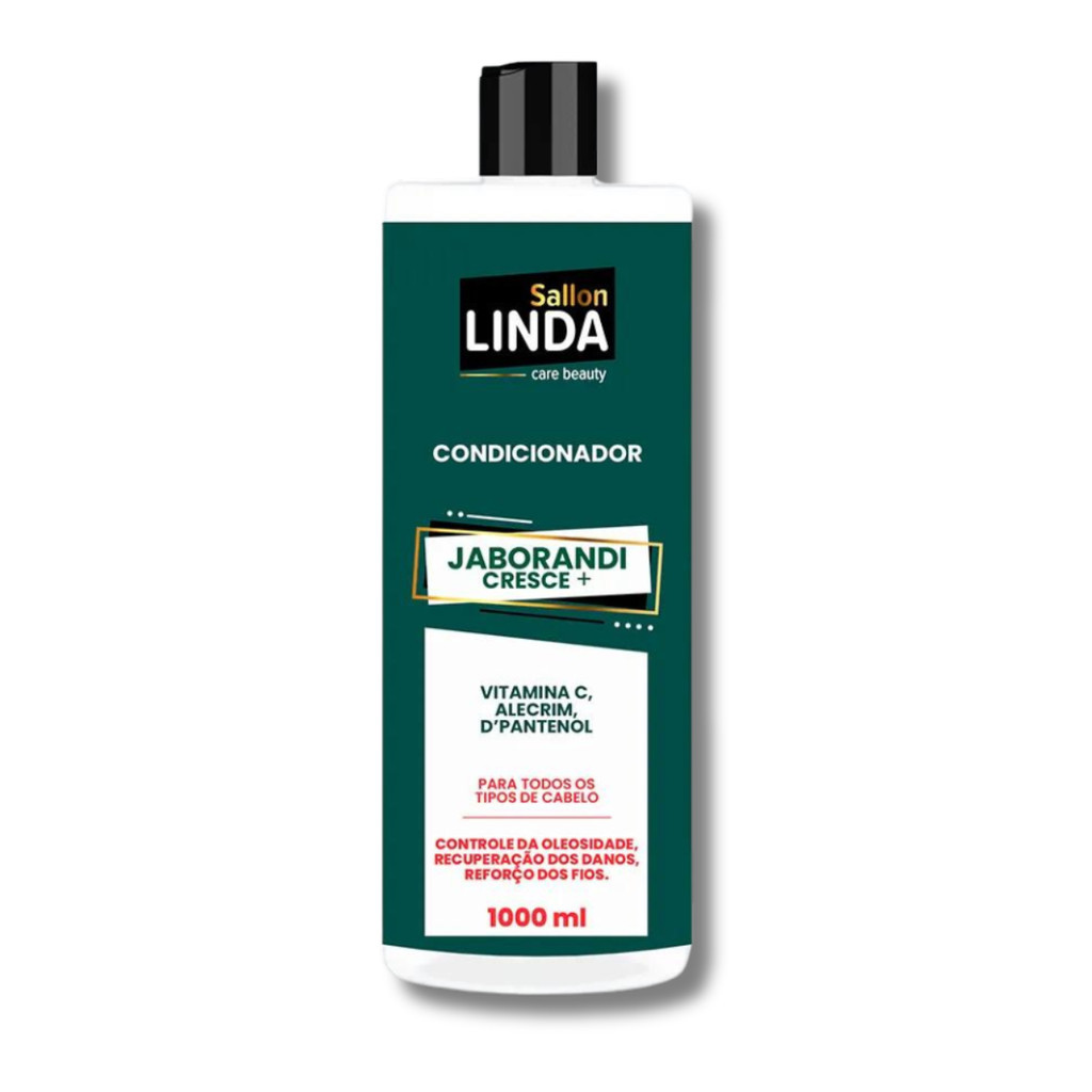 Condicionador Jaborandi Cresce + Fortalecimento e Crescimento Capilar Sallon Linda 1l