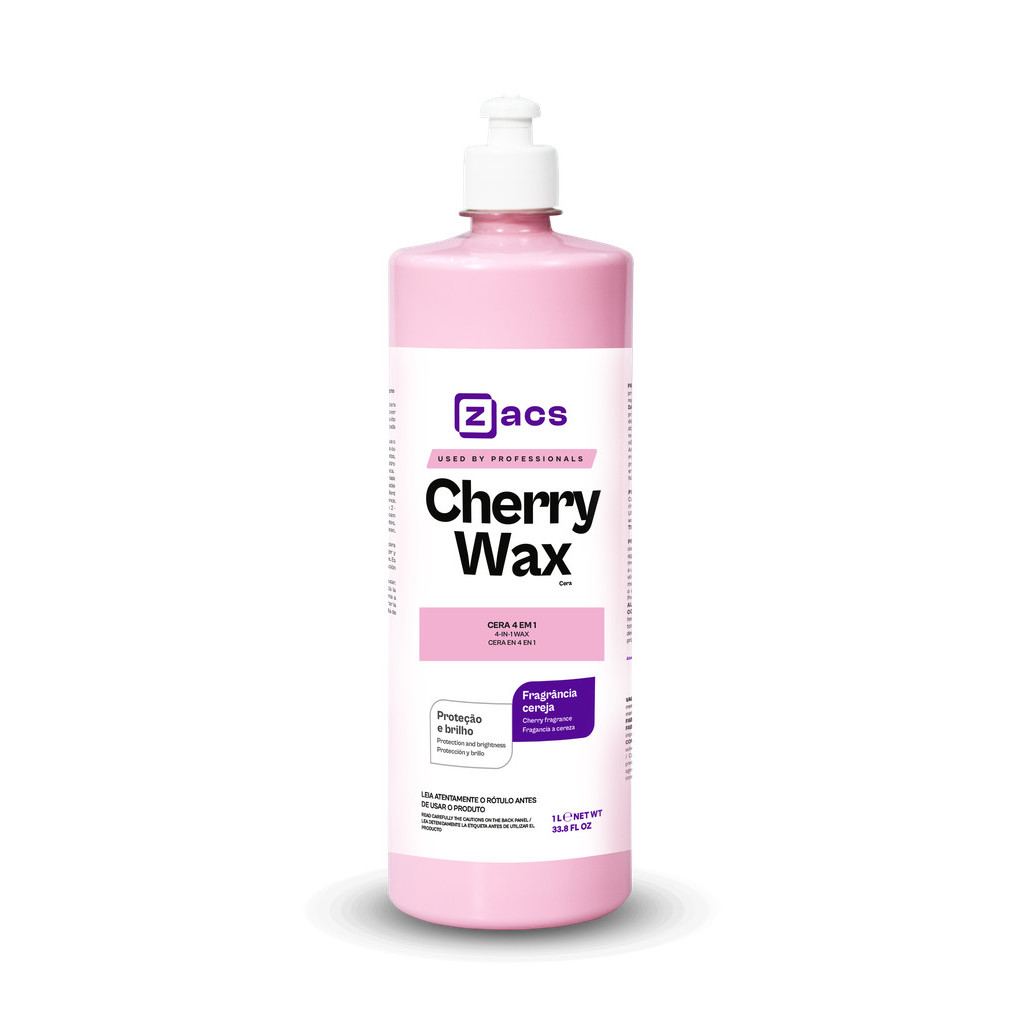 Cherry Wax 4 Em 1 Zacs 1l Cera Brilho Proteção Tira Riscos