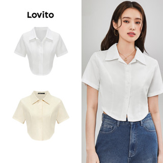 Lovito Casual Lisa Blusa Feminina com Linha Estruturada L65ED004 (Multicolorido)