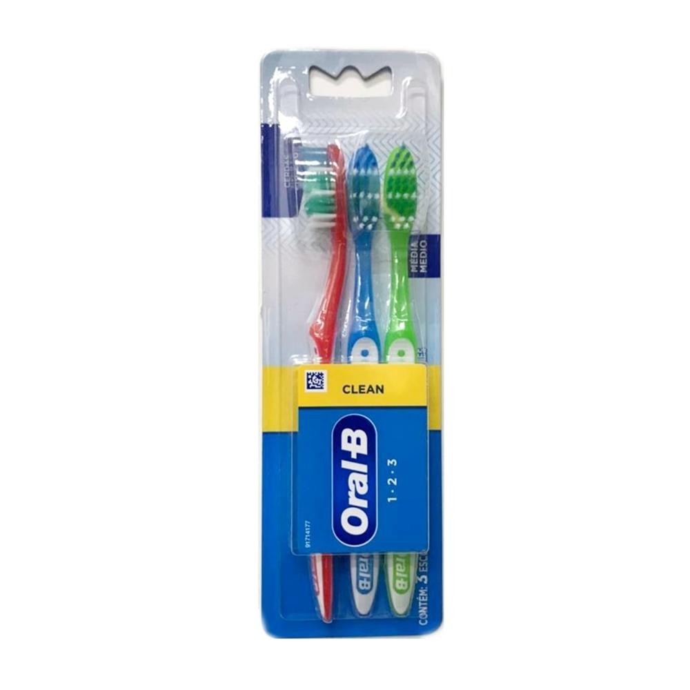 Escova Dental Oral-B 123 Antibacteriano Leve 3 Pague 2 - Health