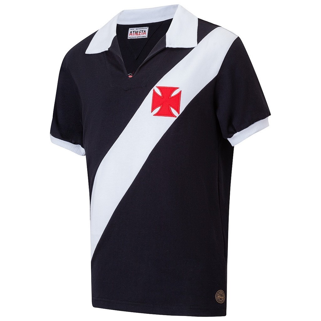 Camisa Vasco Retrô 1960 Preta Masculina Oficial
