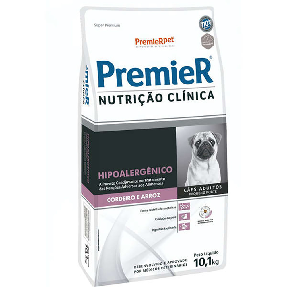 Ração Premier Nutrição Clínica Hipoalergênico Cães Adultos Pequeno Porte Cordeiro 10,1kg em Oferta na Shopee