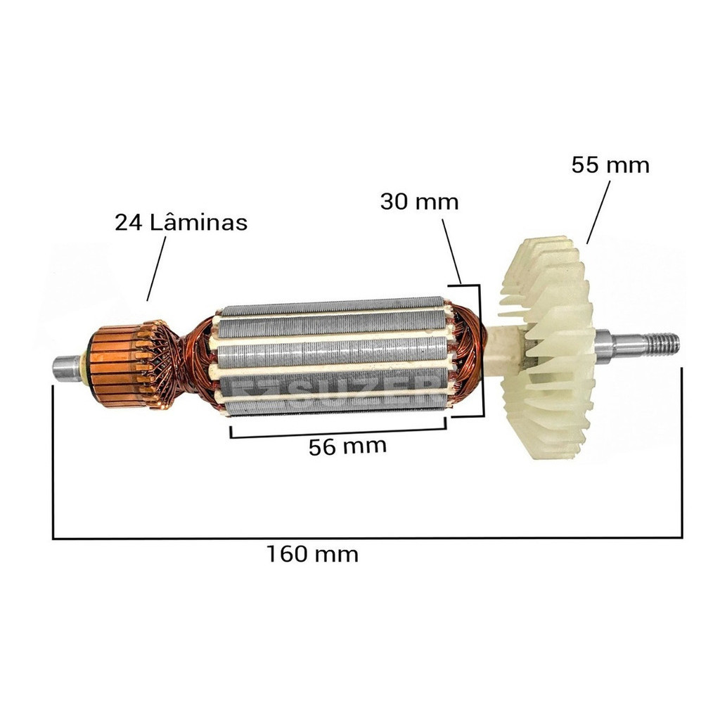 Detalhes do Ga4530  220v Induzido Com Rolamentos Para Esmerilhadeira