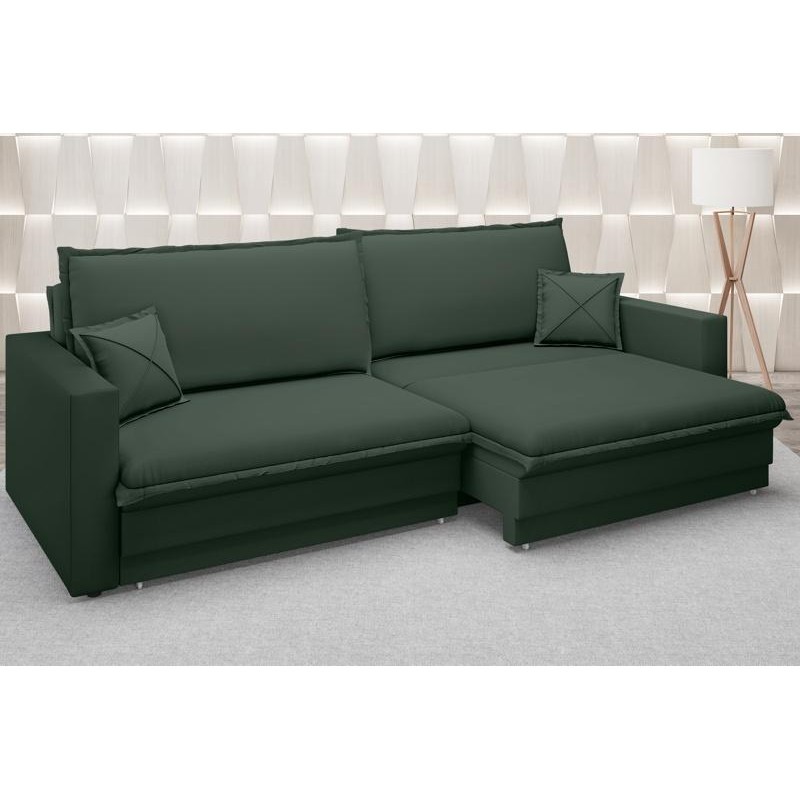 Sofá Tango 2,20m sem caixa, Retrátil e Reclinável Velosuede Verde - NETSOFAS em Oferta na Shopee