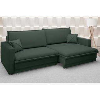 Sofá Tango 2,20m sem caixa, Retrátil e Reclinável Velosuede Verde - NETSOFAS em Oferta na Shopee