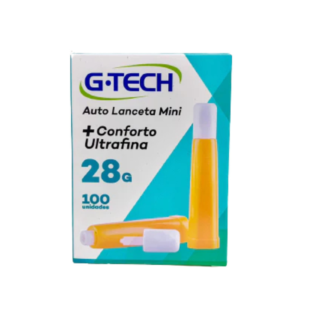 Auto Lanceta Ultrafina 28g Caixa com 100 Unidades G-Tech