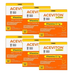 Kit 6 unidades Aceviton Vitamina C 1g 30 Comprimidos