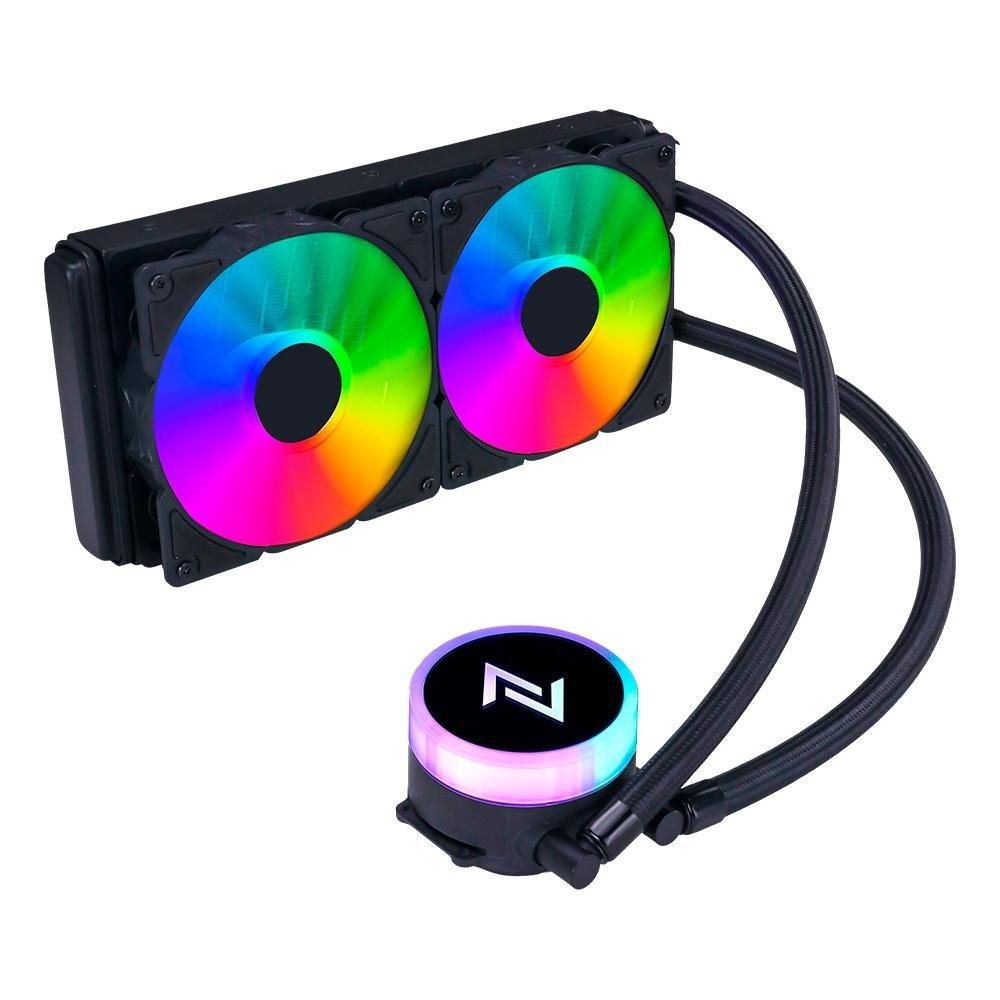 WATER COOLER NEOLOGIC LIQUID COLOR DARK STORM 2.4 INTEL/AMD,RAINBOW,  240MM, PRETO - NLDRK240R