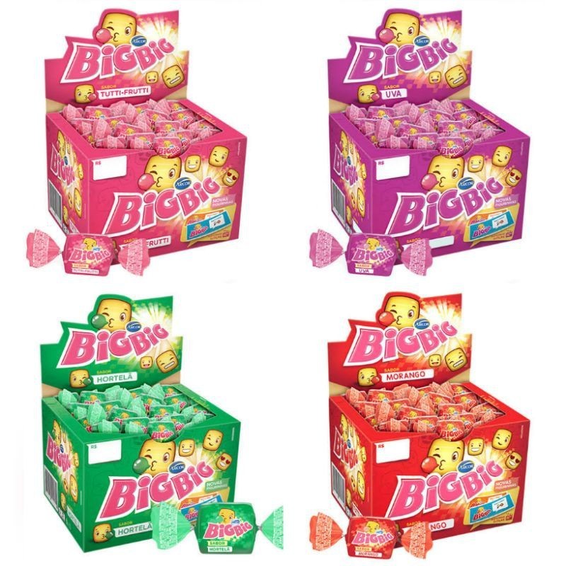 Chiclete GOMA DE MASCAR BIG BIG 350G C/100 Sabores ARCOR