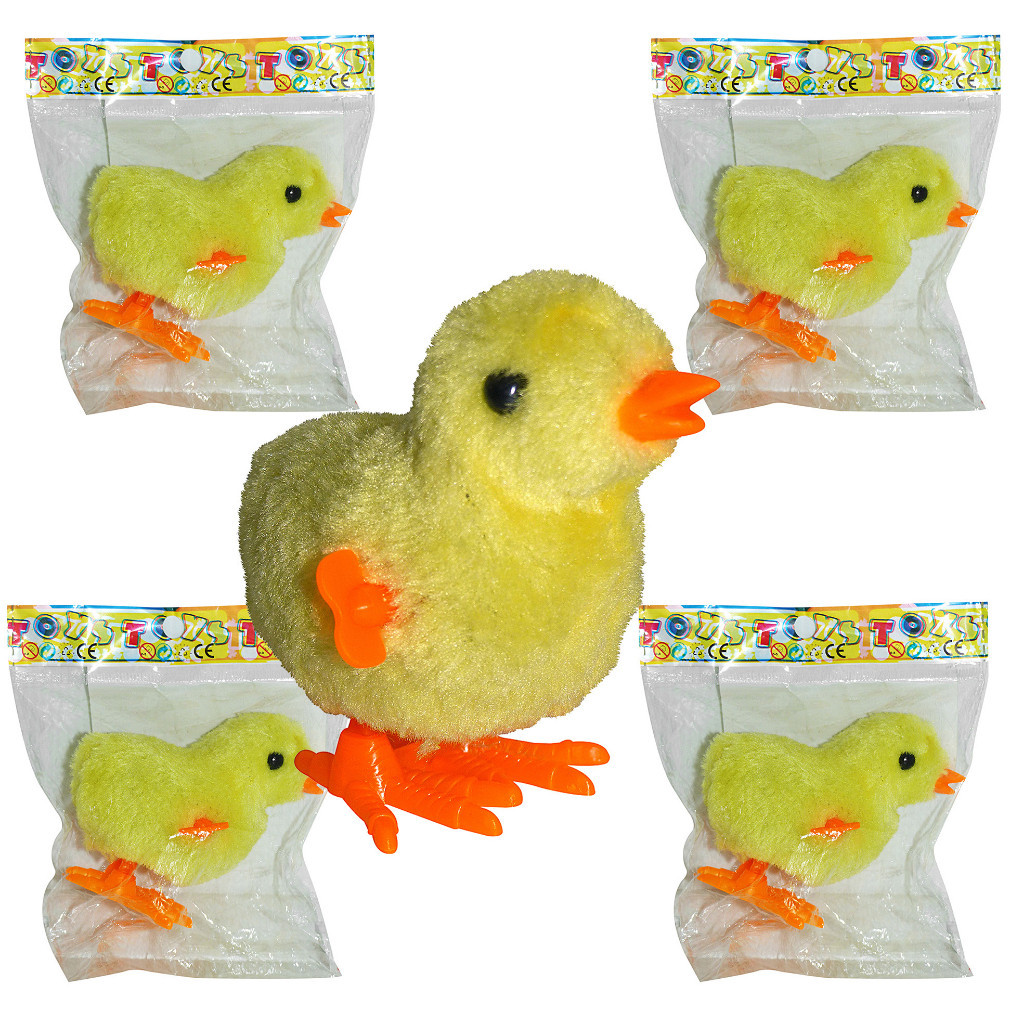 Brinquedo KIT com 20 Pintinhos Amarelinho Brinquedo de Pelúcia a Corda Infantil