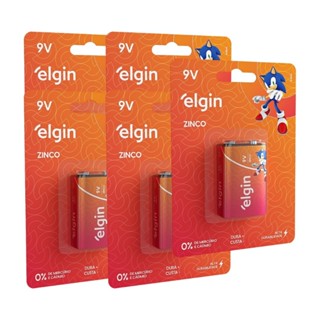 5 Bateria Pilha Comum Zinco 9v Sensor Brinquedo Rádio Elgin em Oferta na Shopee