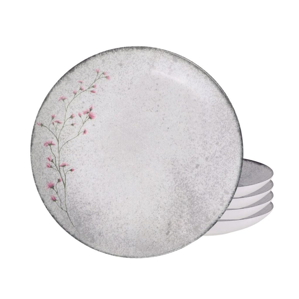 Jogo de Pratos Fundo 21cm Kit 4 Peças Em Porcelana Floralis Tramontina em Oferta na Shopee