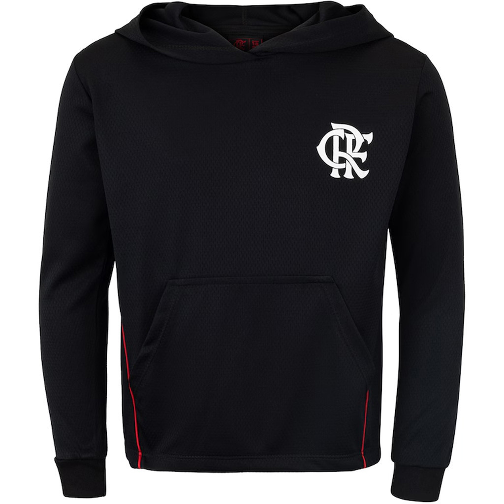 Blusa Flamengo Infantil Manga Longa com Capuz Oficial