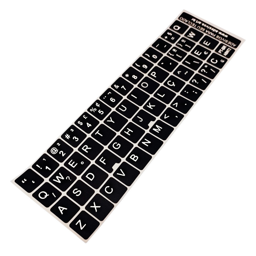 Envio imediato – Adesivos para Teclados PC, Notebook Etiquetas ABNT2 Conversão Português Vinil/PVC em Oferta na Shopee