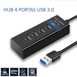 Hub Usb 3.0 4 portas rápidas do expansor 5 Gbps de alta velocidade em Oferta na Shopee
