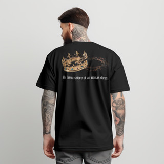 Camisa Cristã Jesus Oversized Streetwear Masculina Camiseta Algodão Evangelica em Oferta na Shopee