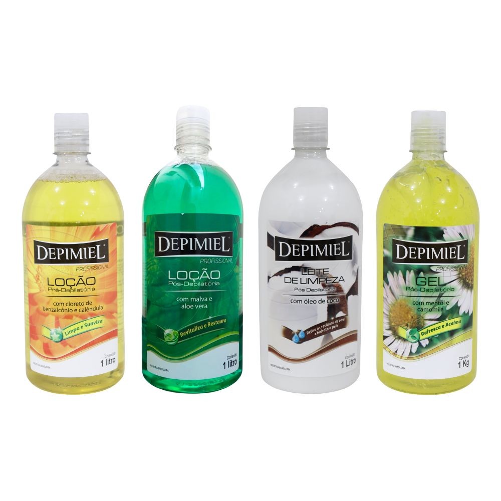 Loção Pré E Pós Depilatorio Leite De Limpeza E Gel Depimiel em Oferta na Shopee