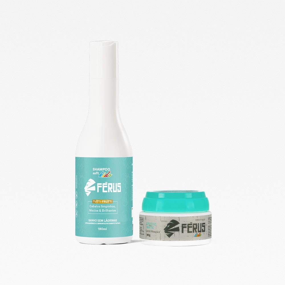 Shampoo + Cera Efeito Mate Férus Kids Tutti Frutti