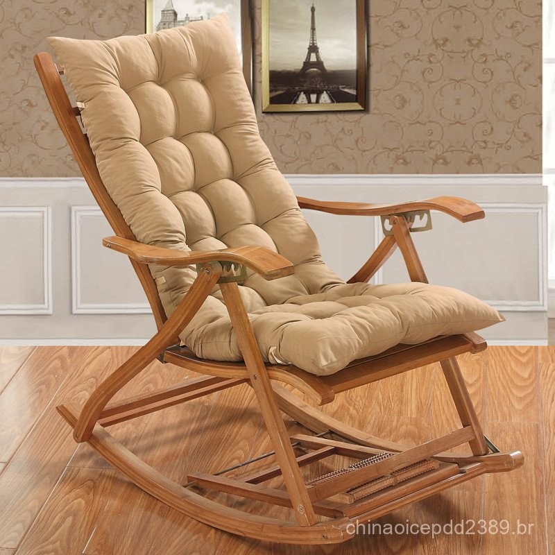 Almofada reclinável em casa Rocker Rocking Chair Almofada De Tecido Para Jardim Outer Backrest Wicker Pads em Oferta na Shopee