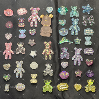 1 Peça À Prova De Moda Transparente Brilhante Amor/Urso/Oceano Alfinetes DIY INS Acessório De Sapato Charme Fofo Faça Vo em Oferta na Shopee