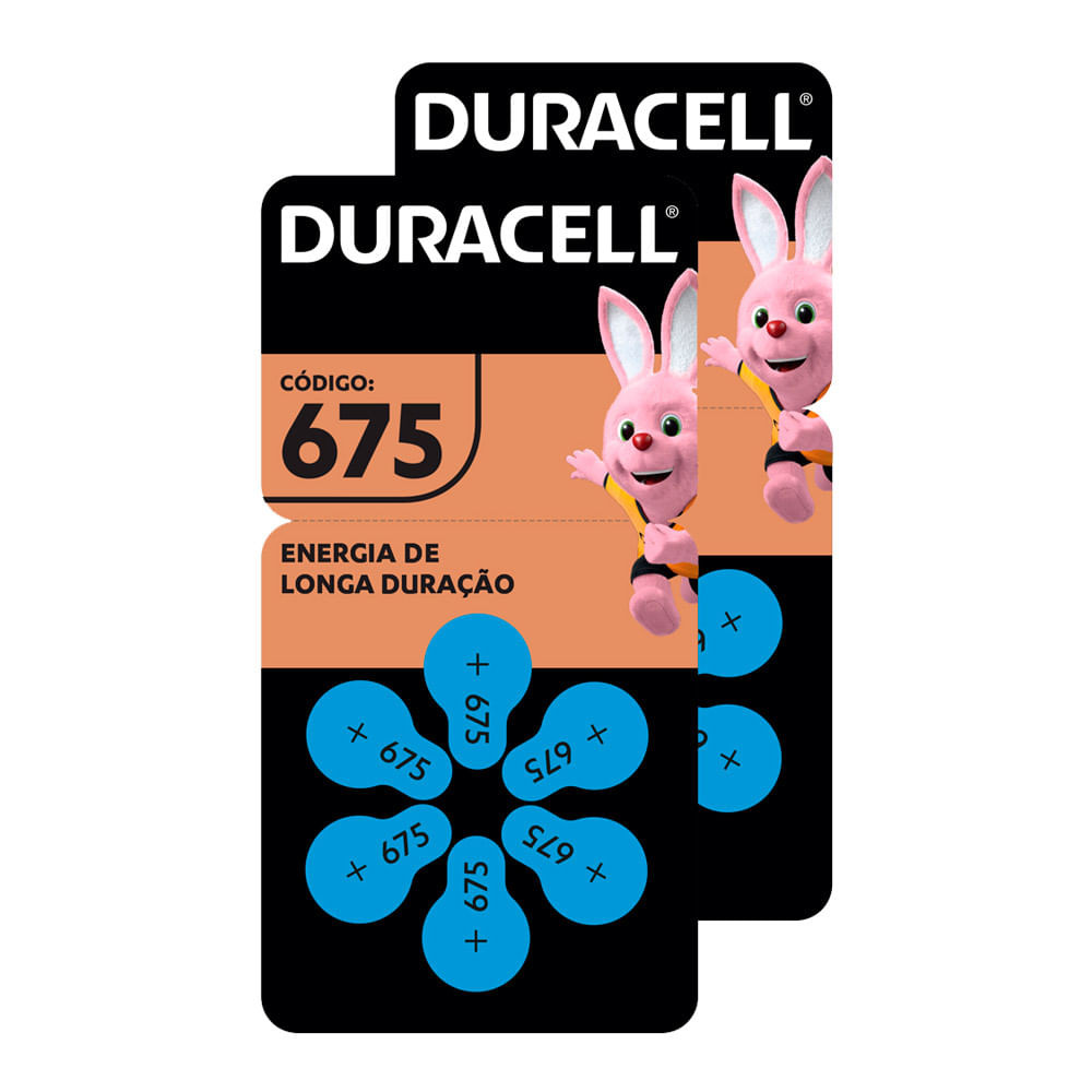 Kit 2 Pilha Duracell Auditiva 675 com 6 unidades em Oferta na Shopee