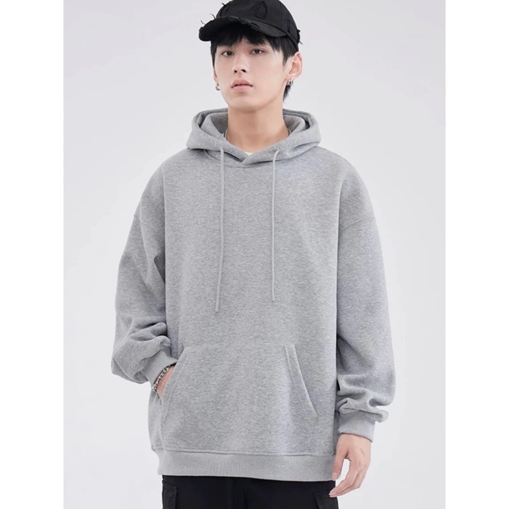 Moletom Canguru Unissex Algodão Liso Sem Estampa Direto da Fabrica