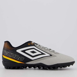 Chuteira Umbro Techno II Society Cinza e Preta em Oferta na Shopee