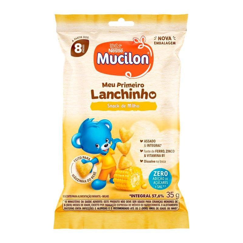 Snack Mucilon Meu Primeiro Lanchinho Sabor Milho 35g
