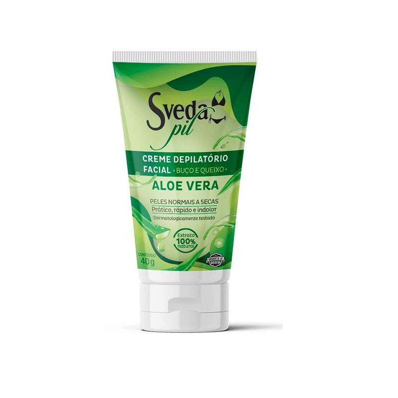Creme Depilatório Facial Sveda Aloe Vera 40g em Oferta na Shopee