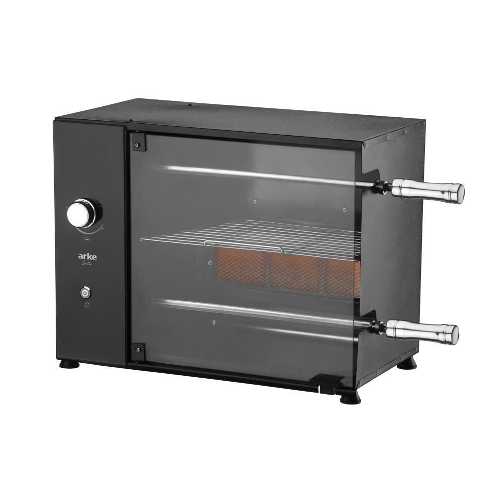 Churrasqueira a Gás GLP Rotativa Apartamento Arke Duetto 2 Espetos + Grelha 220V em Oferta na Shopee