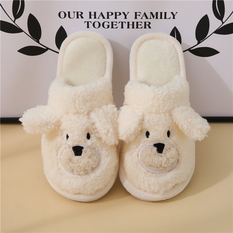 Chinelo De Pelúcia Urso V127 Confortável E Macio Antiderrapante Quente Adulto Crianças Quarto Chinelos