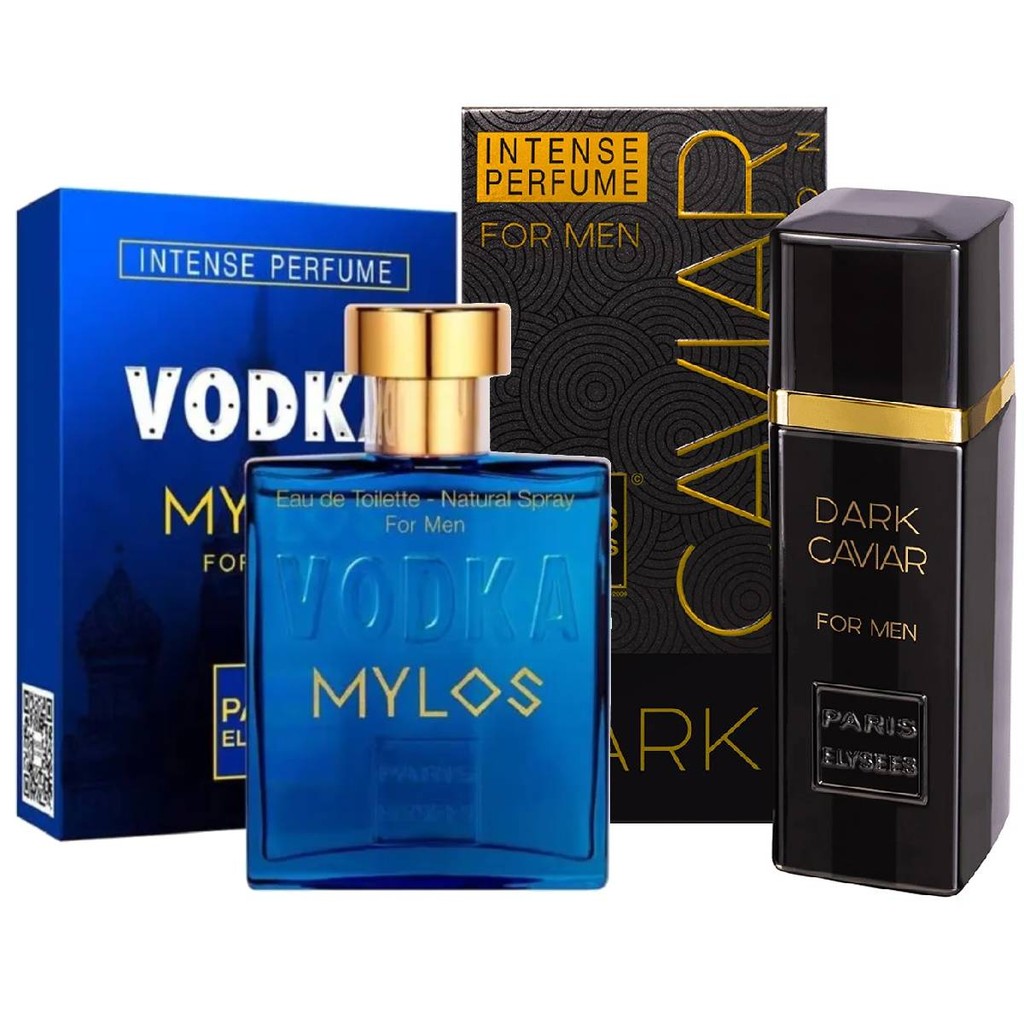 Kit Vodka Mylos e Dark Caviar - Paris Elysees