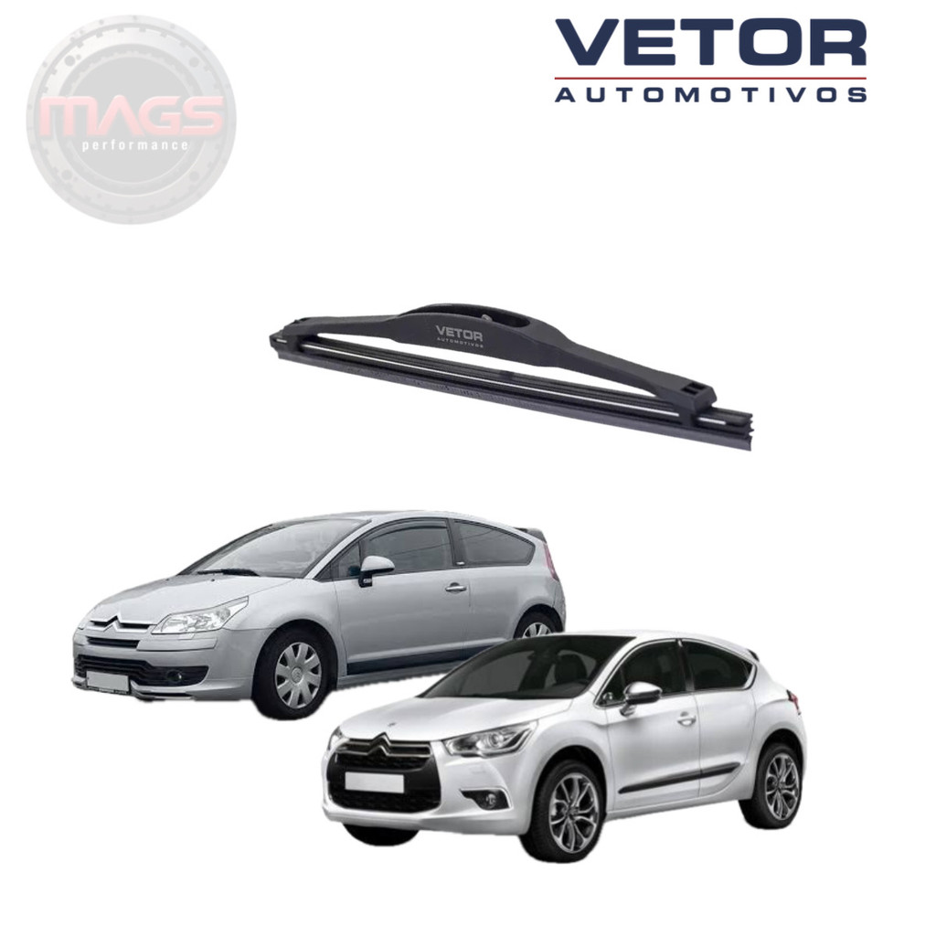 Palheta Traseira Premium C4 VTR (2006 a 2009) / DS4 (2013 a 2016) Limpador Traseiro Original Vetor