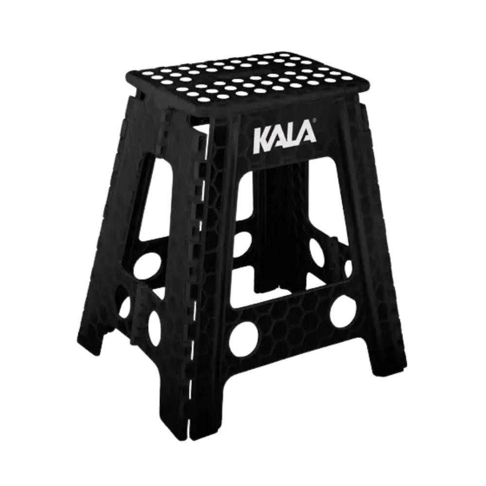 Banqueta Plástica Multiuso Dobrável 450mm até 150kg Preta KALA em Oferta na Shopee