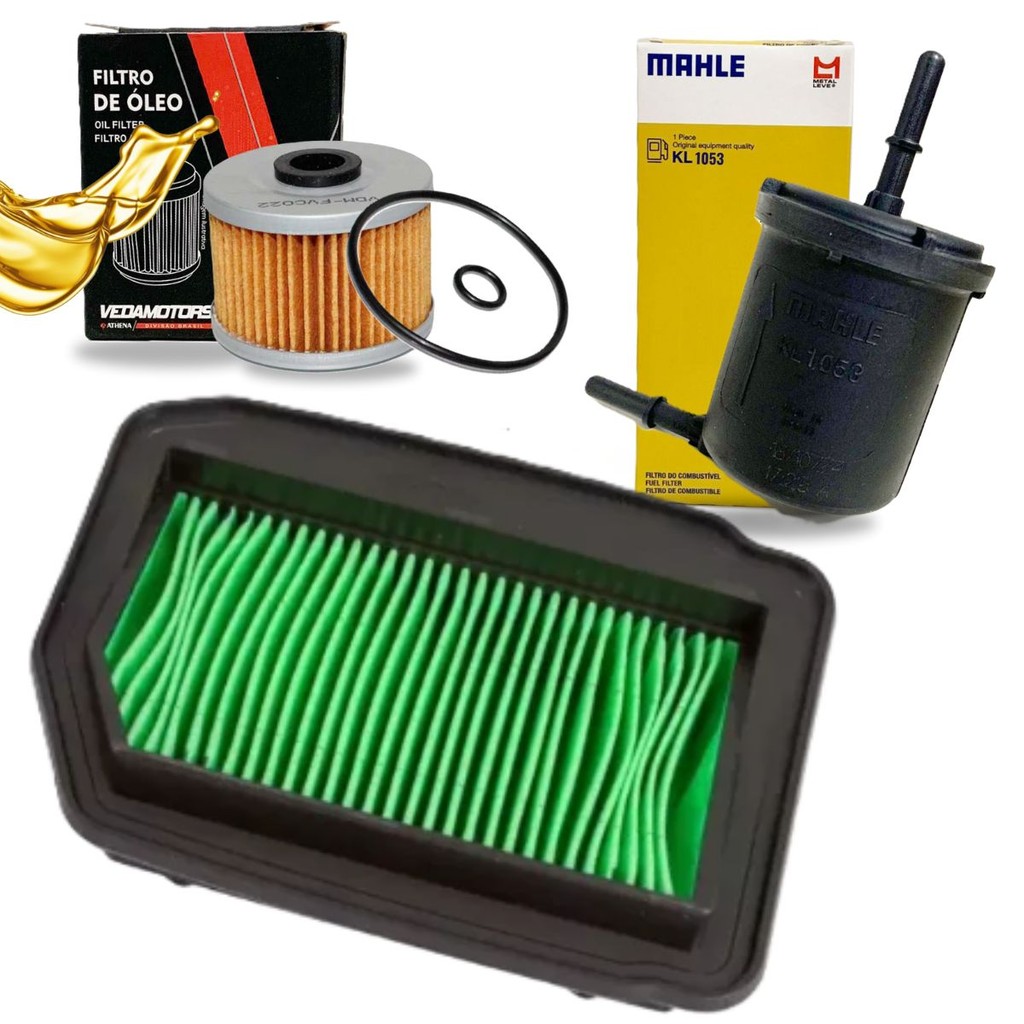 Kit de Filtros Cb 300f Twister (Filtro de Ar + Filtro de Óleo + Filtro de Combustível)