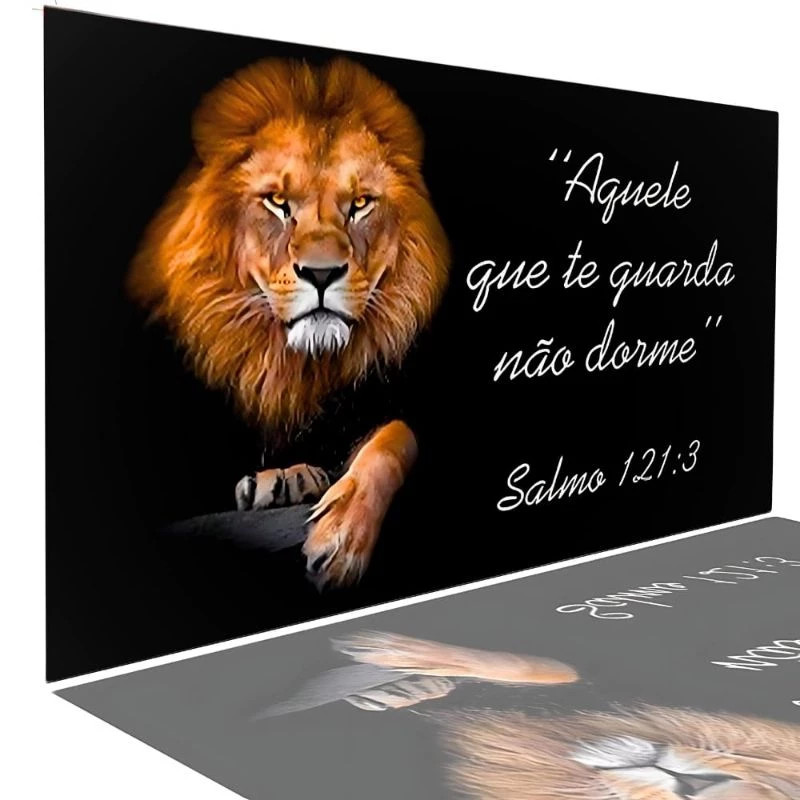 Quadro Decorativo 110x80cm Leão Juda Salmo Frase da Bíblia Casa Sala Quarto Decoração De Parede Mdf Adesivo em Oferta na Shopee