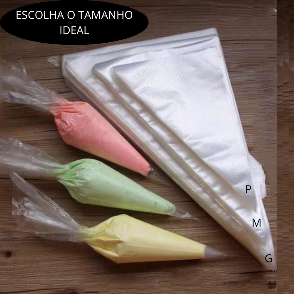 KIT 50, 100 Saco de Confeitar Profissional Descartavel Para Confeitaria Doces Cupcake Bolos em Oferta na Shopee