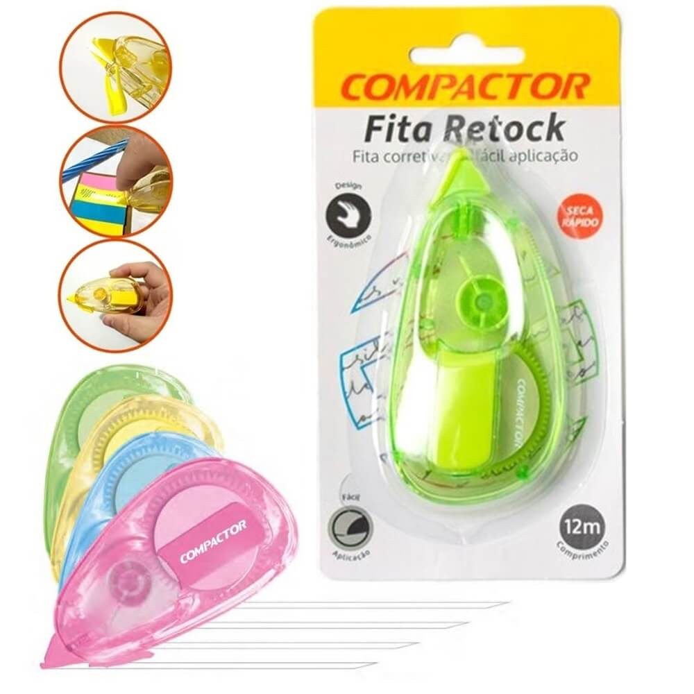 Fita Corretiva Retock 12m x 5mm - Compactor