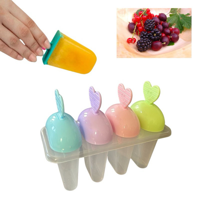 Forma para Fazer Sorvete Picolé Picoleteira Palito Caseiro 4 Cavidades kawai0 em Oferta na Shopee