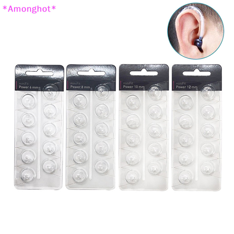 Amonghot > 10pcs Tampões Auditivos Em Silicone Dicas Para Aparelhos De Ajuste Aberto Acessório 6/8/10/12mm Novos Acessórios