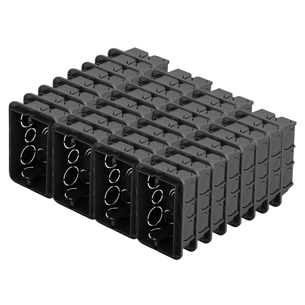 Kit 32 Unidades Caixa De Embutir Alvenaria Preta 4x2 Legrand