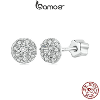 Brincos Bamoer 925 Sterling Sliver Moissanite Hemisfério Design Jóias Brilhantes Presentes Para Mulheres em Oferta na Shopee