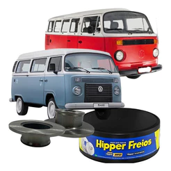 02 Disco Freio Original Sólido Vw Kombi 1982 À 2014