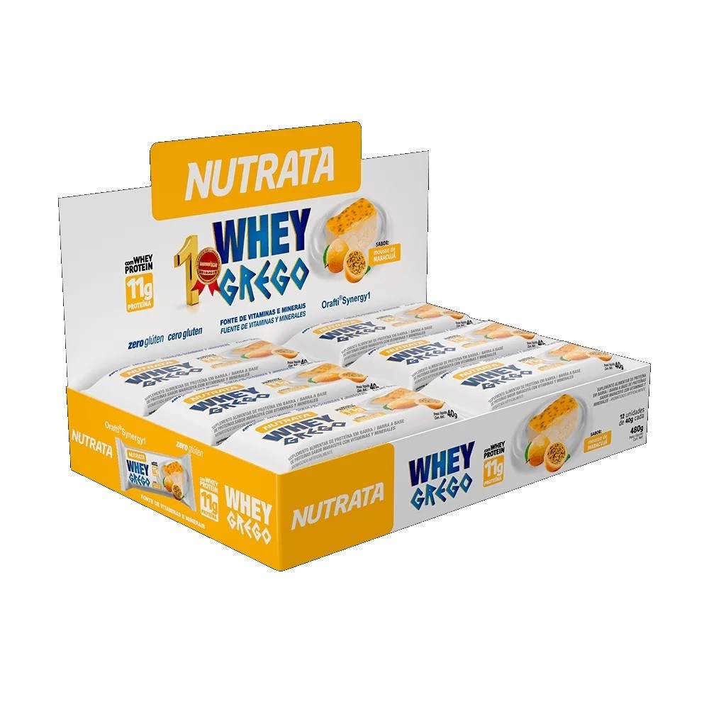 Whey Grego Bar 12un de 40g Cada - Nutrata