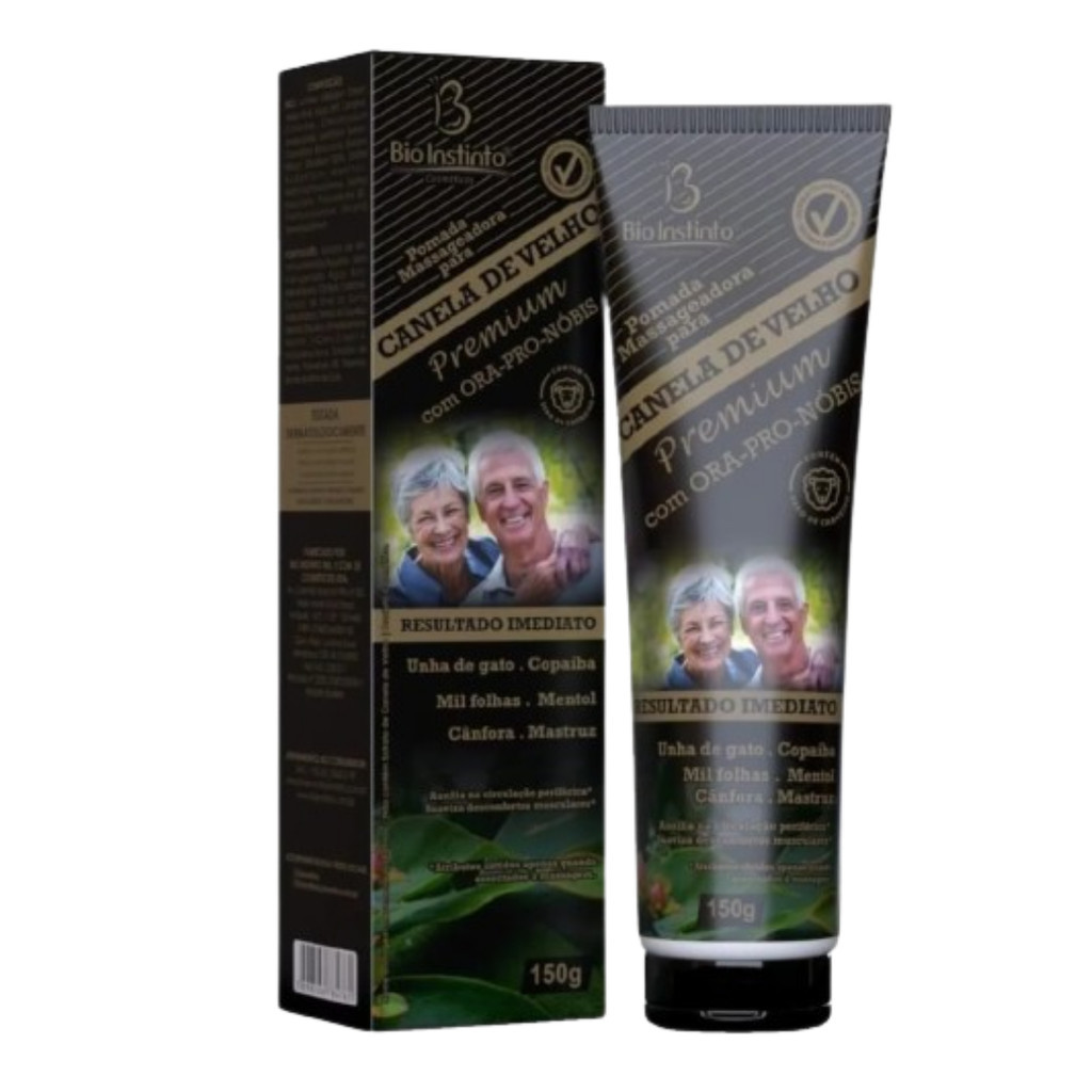 Canela de Velho Premium Pomada Massageadora 150g com ORA-PRO-NOBIS