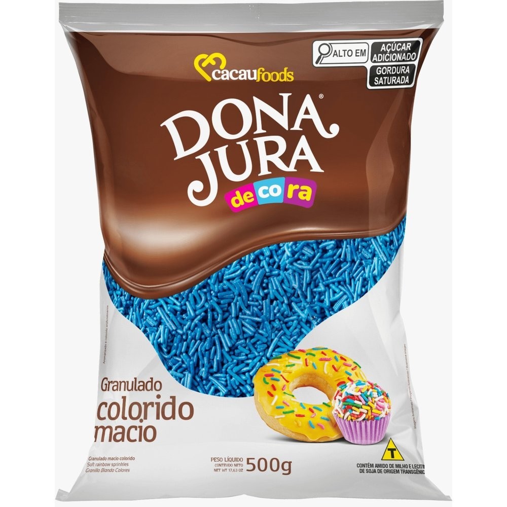 Chocolate Granulado Macio 500g - Dona Jura Azul em Oferta na Shopee