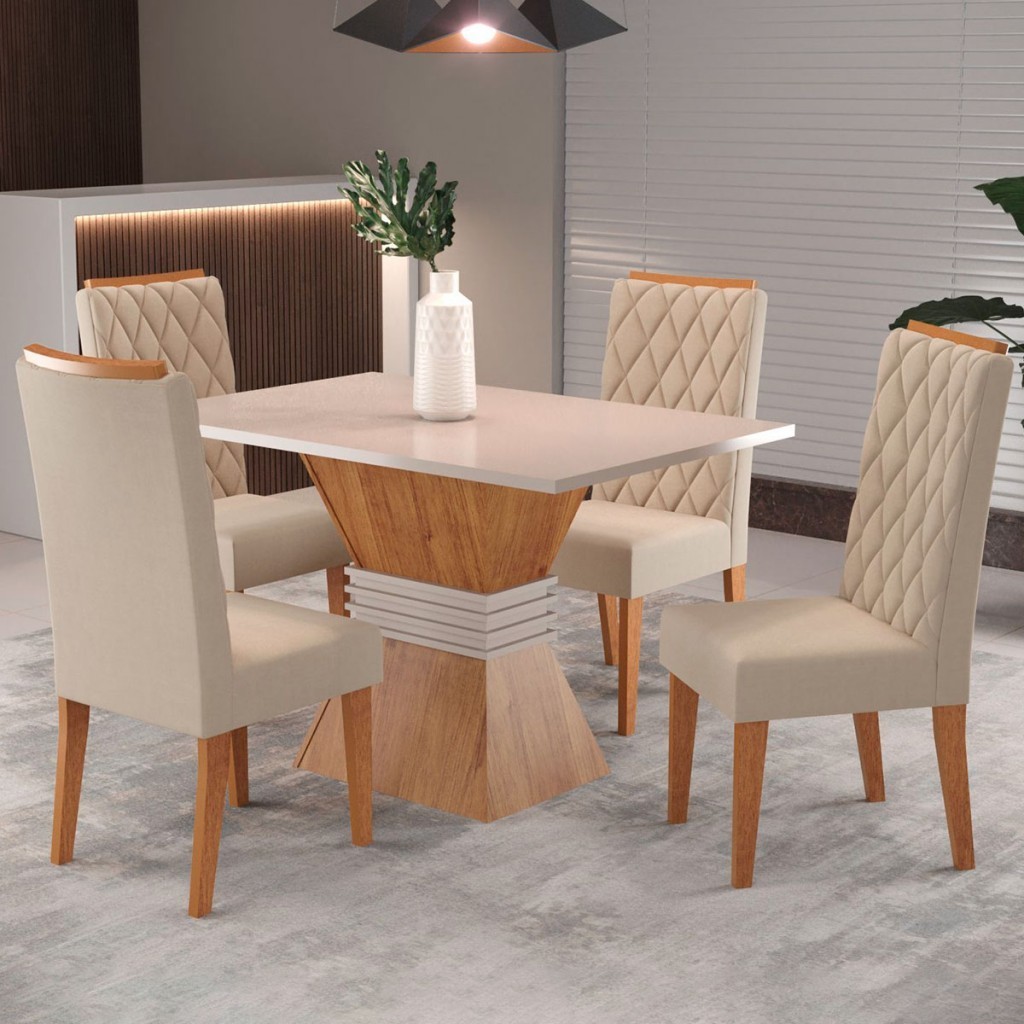 Mesa de Jantar 4 Lugares Cansas em Oferta na Shopee