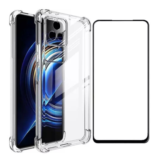 Capa Case Capinha Anti Impacto Compatível Com Poco F4 + Película 3D Vidro Temperado em Oferta na Shopee